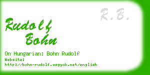 rudolf bohn business card